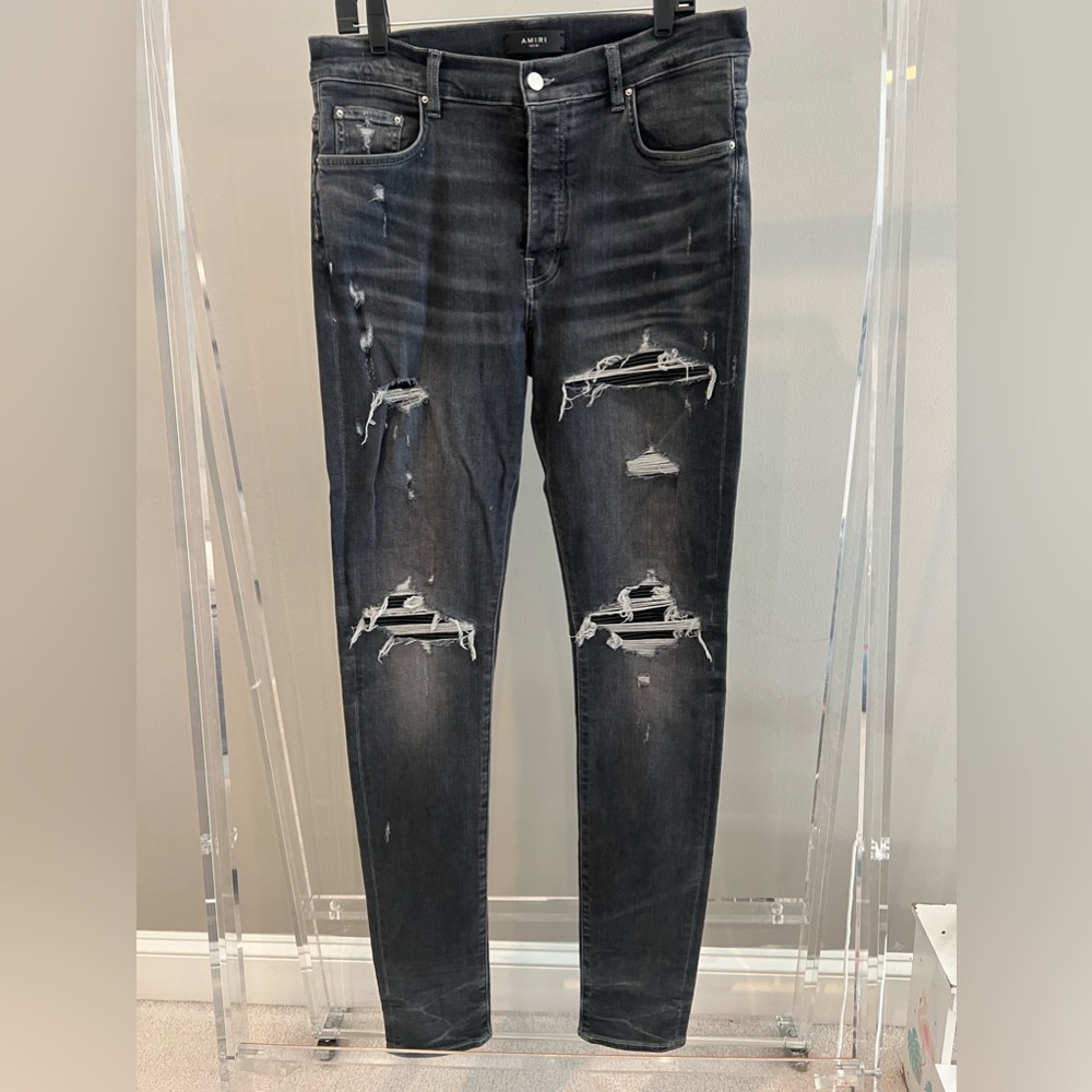 AMIRI Button Fly Ripped Jeans